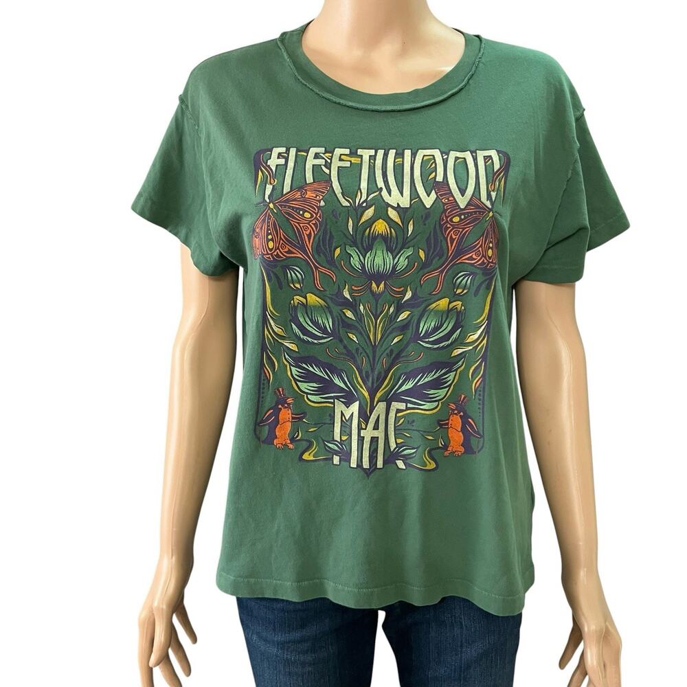 Daydreamer Fleetwood Mac Graphic Tshirt Large Short Sleeve Green Boho Retro